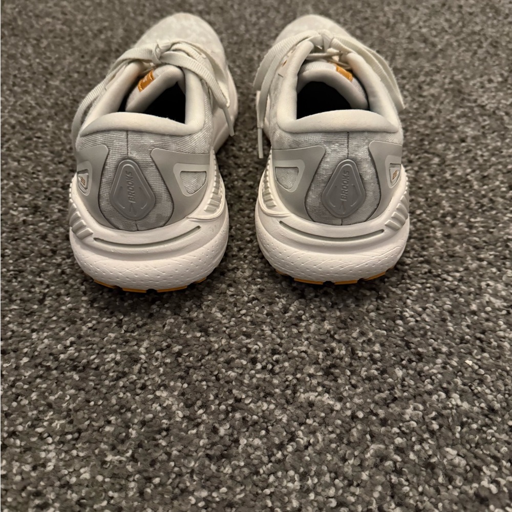 Women's White and Orange Athletic Shoes - Picture 4 of 5
